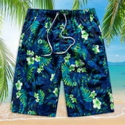 Clearance under $5-Shldybc Men's Swim Trunks, Men's Five-point Quick-drying Sports Surfing Printing Plus Size Seaside Vacation Beach Shorts Swimming Trunks, Hawaiian Style Clothing